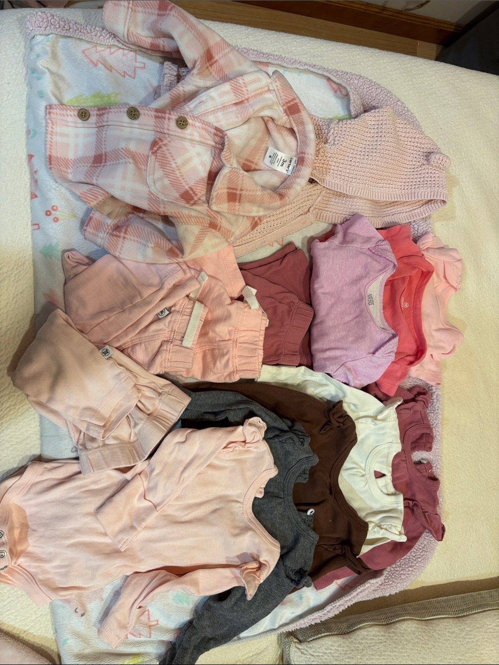The Honest Company and carters Organic Baby Girl Clothing bundle